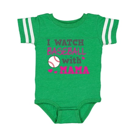 

Inktastic I Watch Baseball with My Mama Gift Baby Boy or Baby Girl Bodysuit