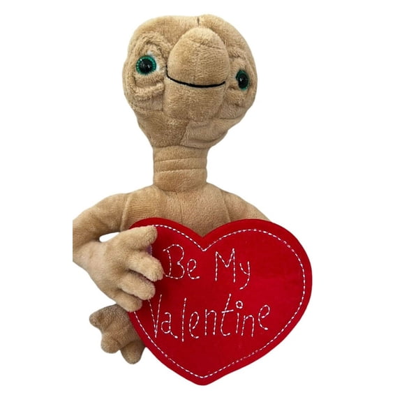 Be My Valentines Big Heart Extra-Terrestrial E.T Plush Doll Gift 8” Love New