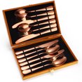 thumbnail image 1 of Juego de vajilla de acero inoxidable 1010 Cuchillo, tenedor y cuchara Caja de madera Juego de 12 piezas Juego de 16 piezas Juego de 24 piezas Juego de 36 piezas, 1 of 6