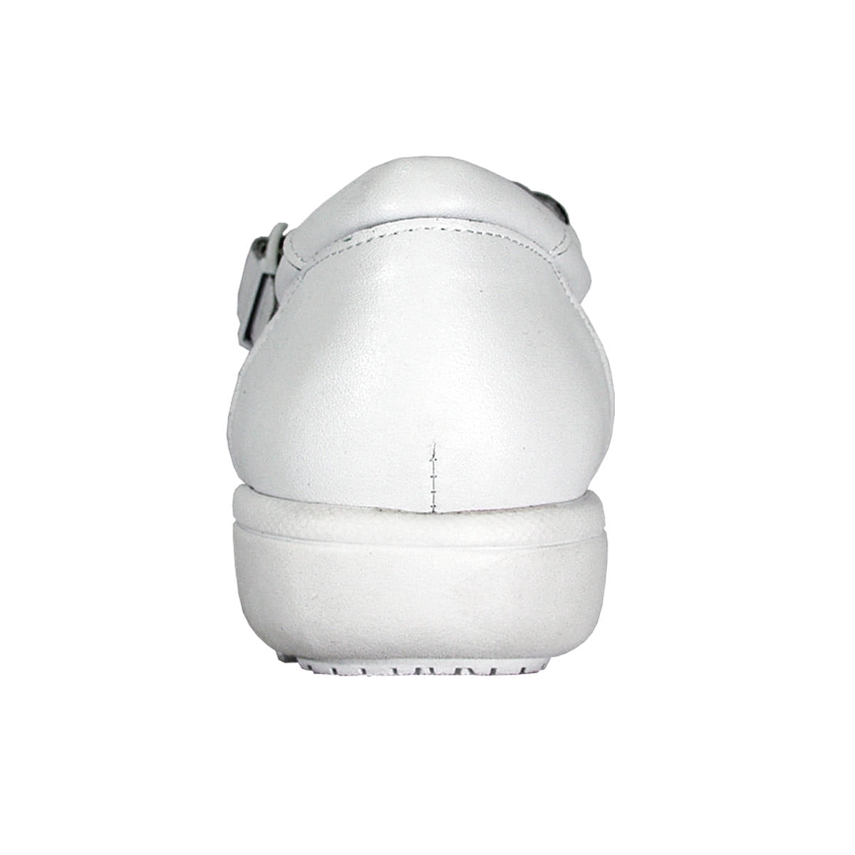24 HOUR COMFORT Maris Women Wide Width Casual Leather Loafer with Adjustable Buckle Strap WHITE 8