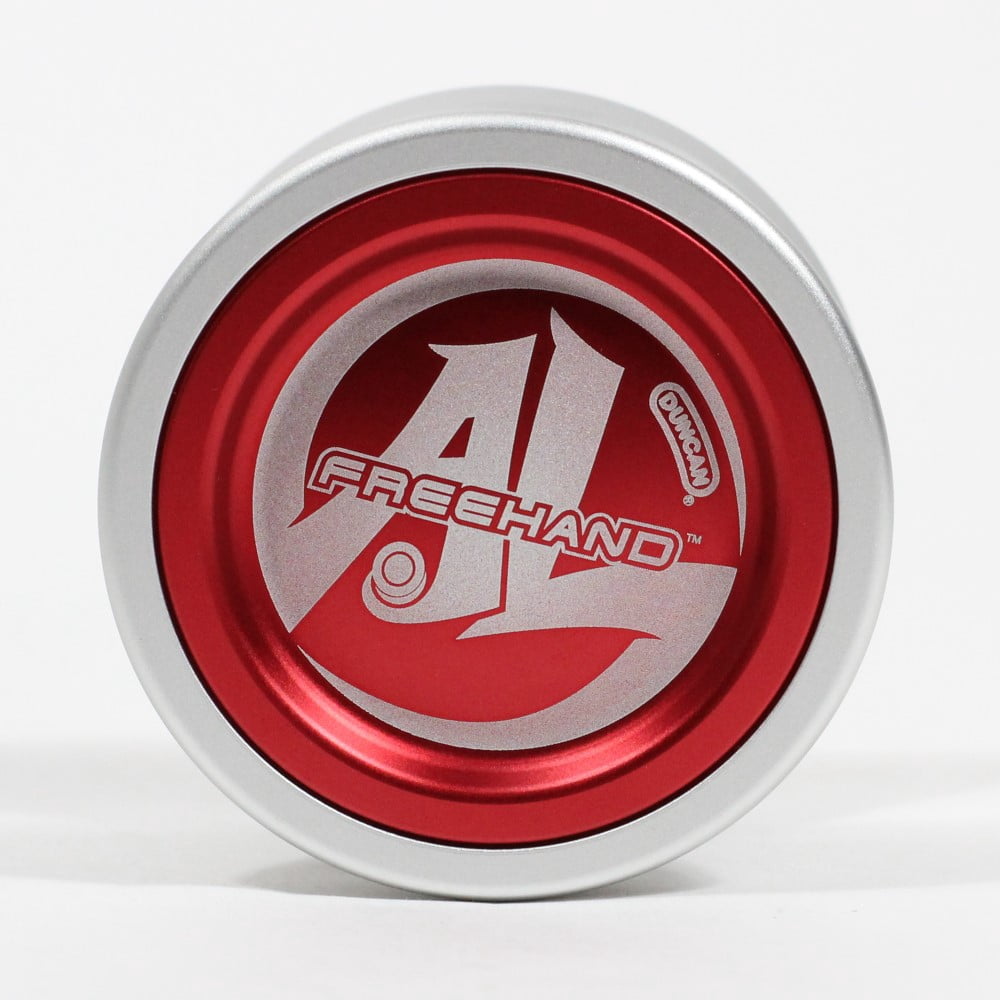 Duncan Freehand ALuminum Yo-Yo - All Aluminum YoYo - Counterweight Included (Silver with Red Cap)