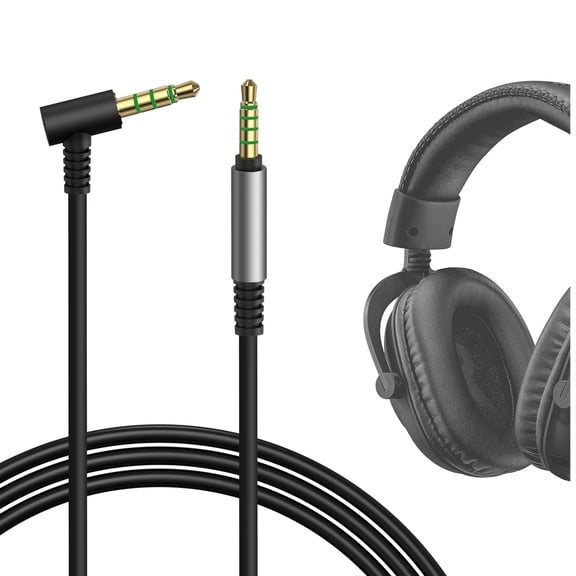 Geekria Audio Cable Compatible with Logitech G Pro, G Pro X, G Pro X 2, G433, G233 Gaming Headset Cable, 3.5mm 5 Pole Aux Replacement Stereo Cord (4 ft/1.2 m)