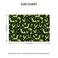 thumbnail image 2 of Placemats Set of 4 / 6, green bats Halloween black cool Placemats for Dining Table Indoor/Outdoors Heat Resistant Washable Placemats 18" x 12", 2 of 8