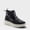 BLACK, variant on BESTINSNOW Women’s Waterproof Winter Sneaker Boot – Down-Filled Metallic Ankle Boot with Faux Fur Insole & Chunky Sole