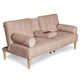 thumbnail image 4 of Sofá Cama Makora Zambroni Con Memory Foam, Color Palo De Rosa, Velvet Respaldo Reclinable De 3 posiciones., 4 of 10