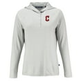 thumbnail image 2 of Women's Cutter & Buck Gray Cleveland Guardians  Coastline Epic Comfort Eco Recycled Hoodie Raglan Long Sleeve T-Shirt, 2 of 3