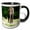 Black/White, variant on 3drose, Enormous Elephant Wandering Around on a Warm Florida Day, 11oz Mug
