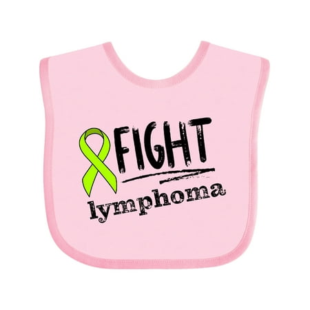

Inktastic Fight Lymphoma Lime Ribbon Gift Baby Boy or Baby Girl Bib