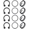 thumbnail image 1 of Glaciersei Fake Nipple Ring Hoop Stainless Steel Non Pierced Nipple Rings Clip On Nipplerings Faux, 1 of 2