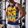 thumbnail image 5 of Cauagu PLANETA EN FORMA DE PIZZA Print Men's Sleeveless Muscle Shirts,Tank Tops Quick Dry Workout Tank Top Gym Muscle Tee Fitness Bodybuilding T Shirt for Men-Medium, 5 of 7