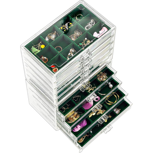 Joyero ProCase, organizador de pendientes, 10 cajones
