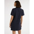 thumbnail image 4 of Free Assembly Women’s and Women's Plus Ruffle Neck Cotton Eyelet Mini Dress with Short Sleeves, Sizes XS-4X, 4 of 5