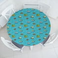 thumbnail image 3 of Ambesonne Plane Fitted Round Tablecloth, Cartoon Style, 36"- 40" Diameter, Multicolor, 3 of 5