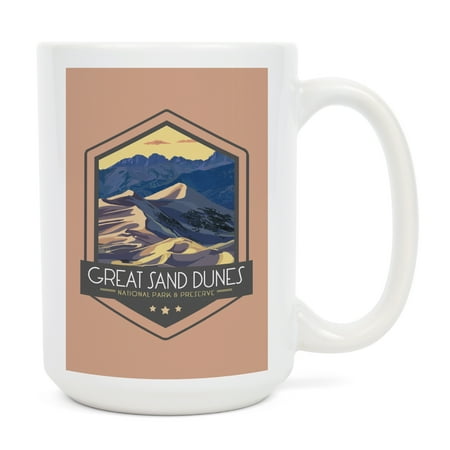 

15 fl oz Ceramic Mug Great Sand Dunes National Park Colorado Contour Dishwasher & Microwave Safe