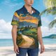 thumbnail image 3 of Balery Sunflowers At Sunset Camisas hawaianas de manga corta para hombre, camisas playeras de corte holgado, camisas de vacaciones con botones,Small, 3 of 7