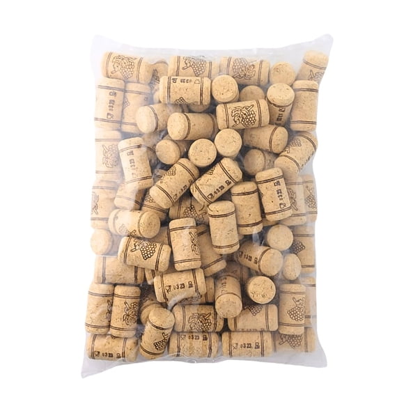 Bolsa de 100 corchos para vino FasTrack #8, color beige recto, 44 mm x 22 mm