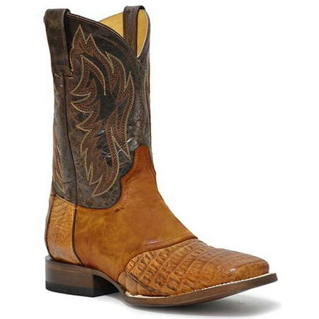 

Men s Roper Cody Caiman Belly Tail Boots Handcrafted Tan