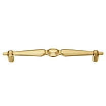 Utopia Alley Hanover Pull Handle - Decorative Cabinet Drop Pull Handles- Vintage Cabinet Hardware with Hand Finished Polished Gold - Metal Drawer Pull Handle, 6.3" Center to Center