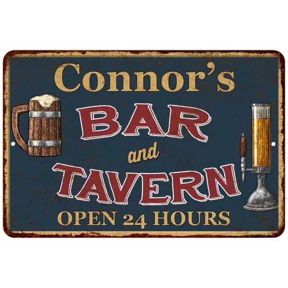 Connor's Green Bar & Tavern Rustic Sign 8 x 12 Matte Finish Metal 108120047418