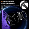 thumbnail image 5 of Case for Galaxy S24 Ultra,Military Built-in 360 Degree Rotatable Magnetic Kickstand Heavy Duty Drop Protection Shockproof Phone Case for Samsung Galaxy S24 Ultra, (Purple), 5 of 10
