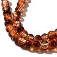 thumbnail image 3 of Glass Beads Strands Round Two Tone Saddle Brown 6~6.5mm Hole: 1.2mm about 151pcs/strand 31.42 inch(79.8cm), 3 of 4