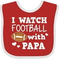 thumbnail image 3 of Inktastic I Watch Football with My Papa Boys Baby Bib, 3 of 4