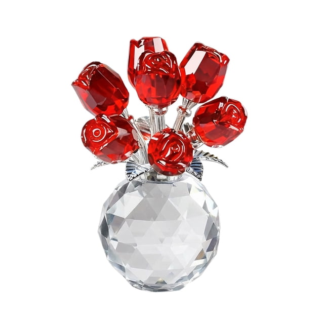 Cheapark Transparent Artificial Rose Bouquet - Decorative Ornament & Ideal Valentines Gift Day Gift, Perfect for Home Decoration & Gifting