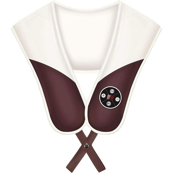 Cordless Neck Back Massager - Shiatsu Neck and Shoulder Massager with Heat, Portable Massagers for Neck and Back, Lumbar, Foot Electric Massage Pillow