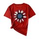 thumbnail image 1 of Camisas de Manga Corta para las Mujeres Moda Casual Impresión Cuello Redondo Suéter Tee Blusas, 1 of 5