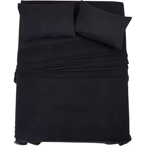 Thermal Solid Bed Sheets Set Queen Size Piece Flannel Fleece Bedding Sheet Set with Deep Pocket Super Soft Cozy Breathable