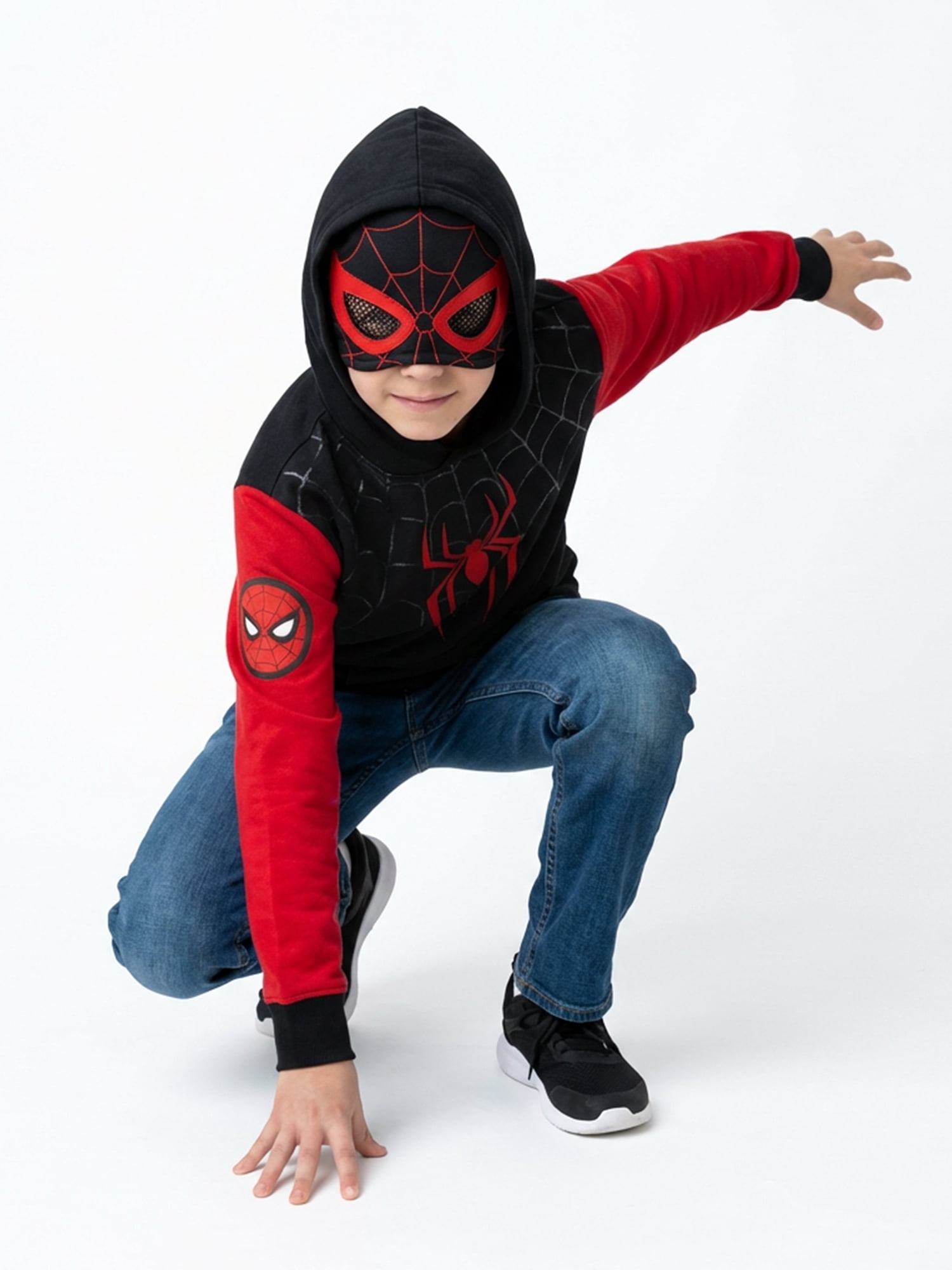 Spider-Man, Boys' & Big Boys' Graphic Miles Morales Cosplay Hoodie, Sizes 4-18