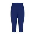 thumbnail image 5 of Babcutegg Capri Pants for Women Athletic High Waist Gym Wear Womens Outfit Blue, 5 of 7