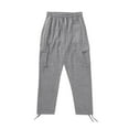 thumbnail image 7 of NIEWTR Men's Drawstring Waisted Cargo Pants Open Bottom Running Cargo Pants Straight Leg Casual Joggers Athletic Casual Pants (Grey,XL), 7 of 7