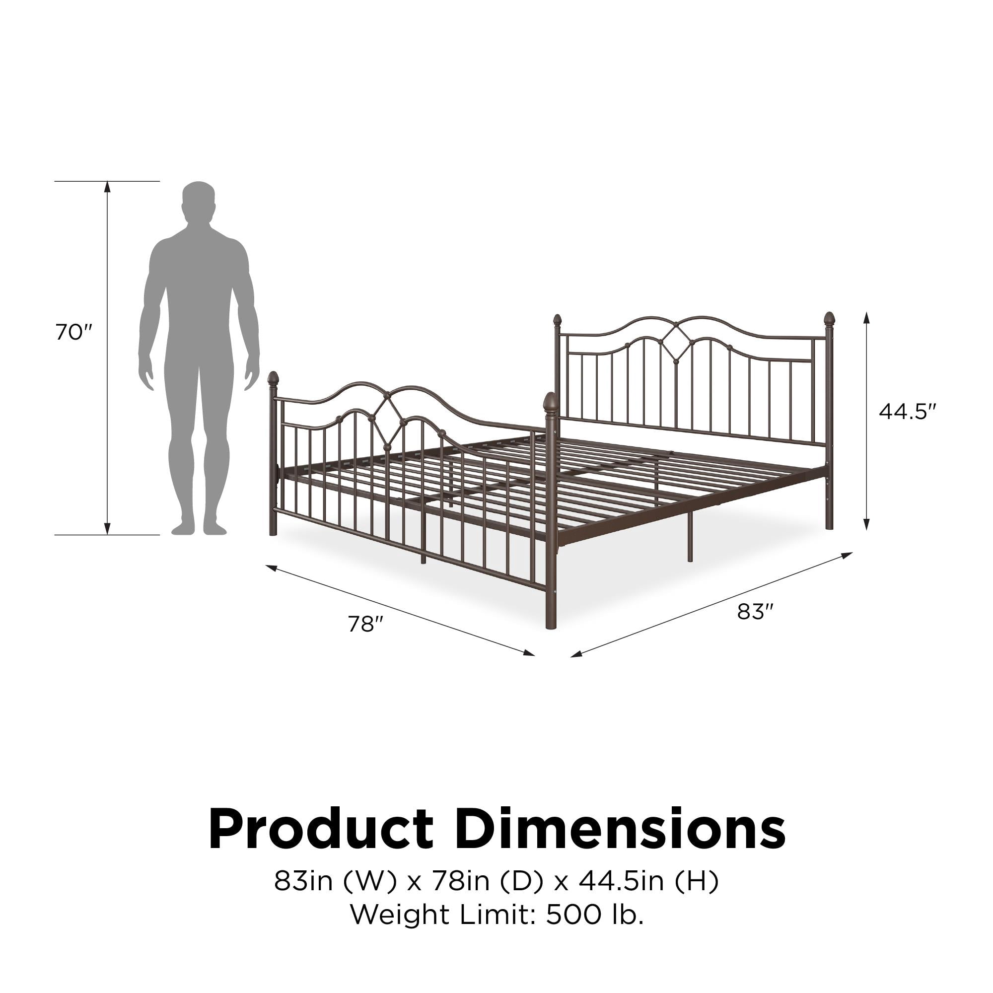 DHP Tokyo Metal Bed, King, Bronze
