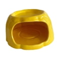 thumbnail image 4 of Comedero de cerámica para hámster, mueble de dibujos animados, hábitat para hámster, con forma de pudín para ratas, chinchillas y animales pequeños. Amarillo, 4 of 8