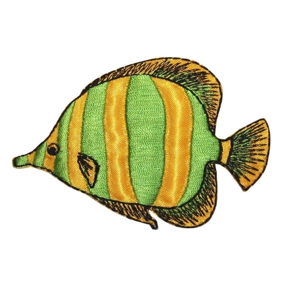ID 0174 Tropical Fish Iron On Badge Applique Patch
