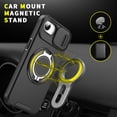 thumbnail image 6 of Decase for Apple iPhone 16e 2024, Hard Plastic Shell Phone Case, Compatible with Mag Safe Accessories, with Phone Ring Grip Holder Kickstand/Slide Camera Cover,Rugged Shockproof Cover,Black, 6 of 10