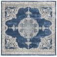 thumbnail image 3 of SAFAVIEH Brentwood Cahal Oriental Area Rug, Navy/Light Gray, 5' x 5' Square, 3 of 11