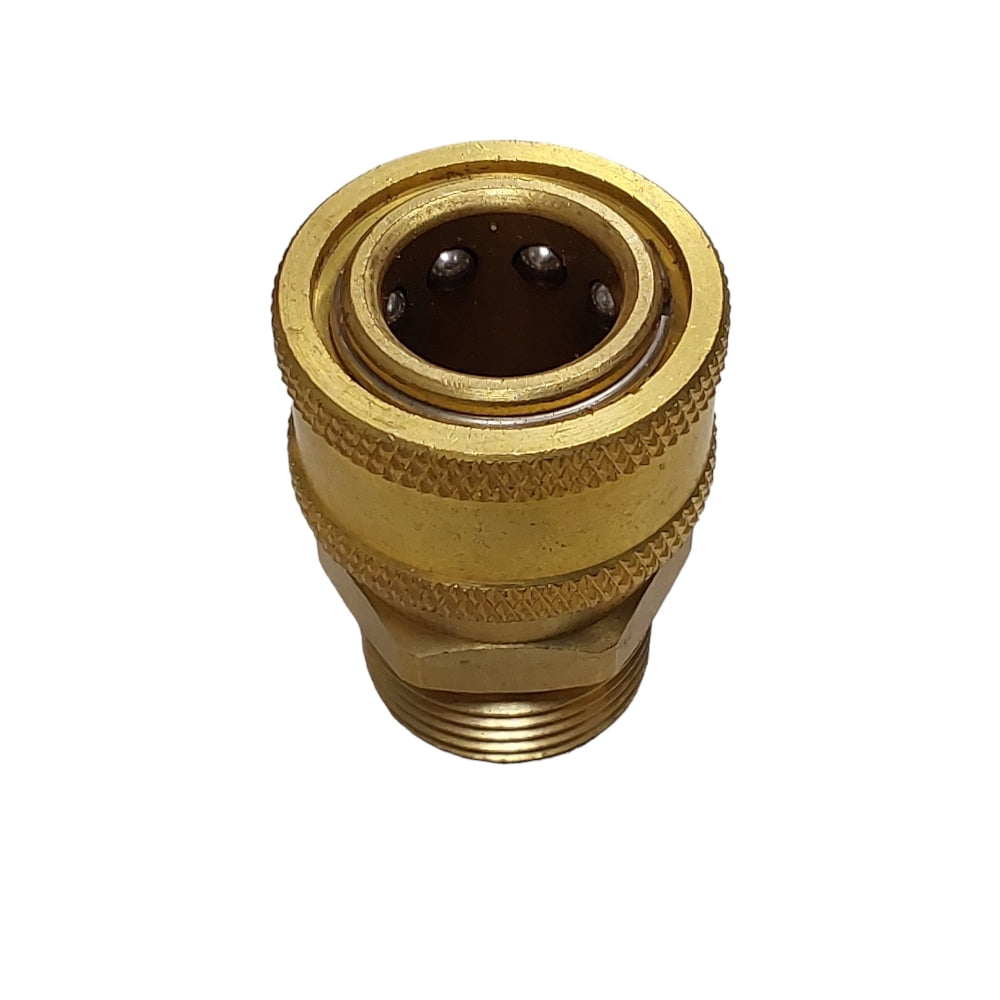 Proven Part 3/8" Female-M22 Brass, Quick Connect Coupler Plug 3/8" Steel Plug X M22 Male Threads and 25' 1/4" M22 x M22 3200 PSI Hose