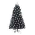thumbnail image 1 of Holiday Time 6.5' pre-lit Branford Frosted Pine Black Tree, Black, 1 of 5