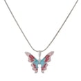 thumbnail image 2 of Up to 65% Off Ladies Butterfly Necklace Color Clavicle Chain Oil Drop Butterfly Necklace Sweater Accessories Necklace Rings Earring Jewelry on Clearance, 2 of 7