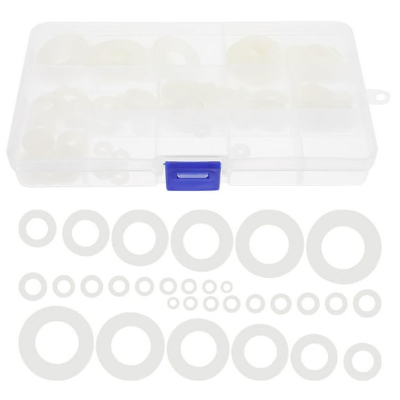 RENACLIPY 110Pcs White Rubber Gaskets and Washers for Faucet Repair and Sink Mounting Replacement