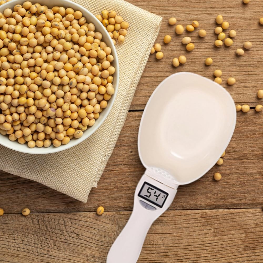 Digital Measuring Spoon Scale, 800g Capacity 0.1g High Precision with LCD Display, Accurate Portion Control for Cooking Baking Coffee Pet Food