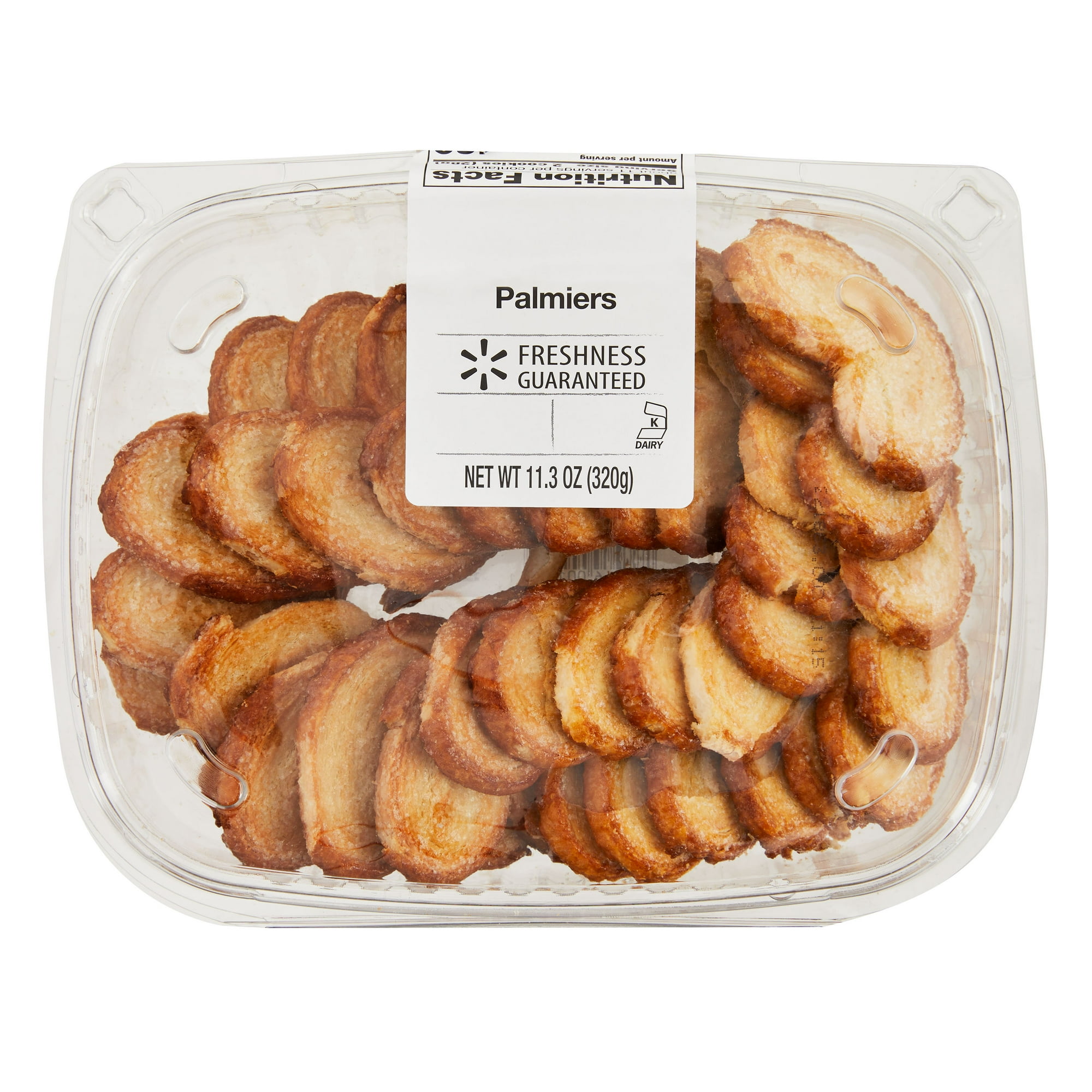 Freshness Guaranteed Mini Baked Palmiers, 11.3 oz, 22 Count (Shelf-Stable) Crispy and Flaky Butter Cookie