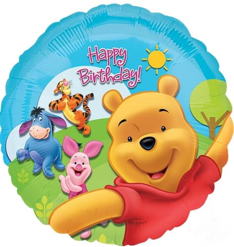 Winnie the Pooh 1st Birthday Party Supplies Foil Balloon Bouquet Decorations