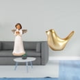 thumbnail image 2 of Figura de resina de ángel querubín con paloma y pájaro dorado, escultura para sala de estar, oficina, escritorio, regalo de inauguración de la casa, d, 2 of 8