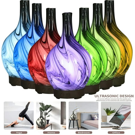 iMeshbean 3D Glass Essential Oil Diffuser Firework Colorful LED Aromatherapy Humidifier