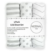 NODNAL Co. Toddler Multi Cotton Sheet Set, Crib, Gray
