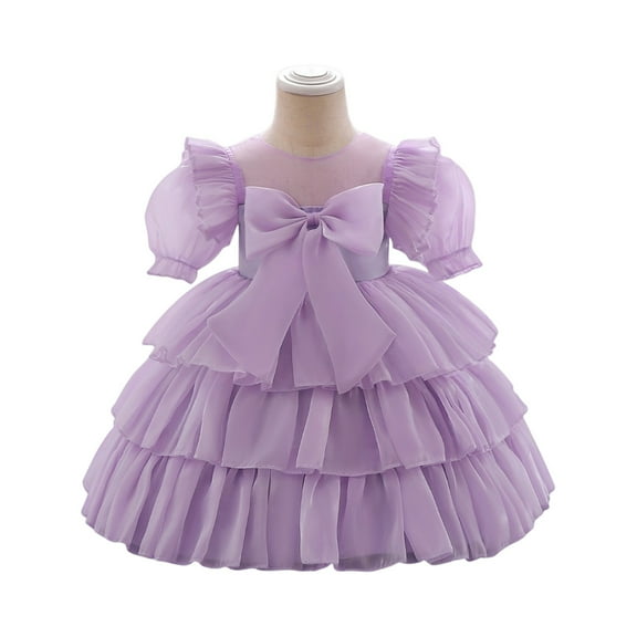 Princess Dress Girls Birthday Party Cosplay Costume Toddler Ruffle Sleeve Fancy Outfit