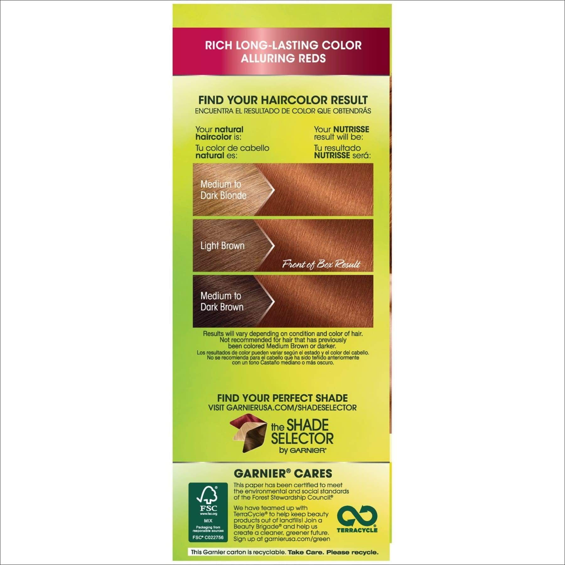 Garnier Nutrisse Nourishing Hair Color Creme, 643 Light Natural Copper